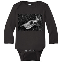 Dead Cow Bnw Skull, Dead Cow Skull, Cow Bnw Skull, Cow Bnw Vintage, Sa Long Sleeve Baby Bodysuit | Artistshot