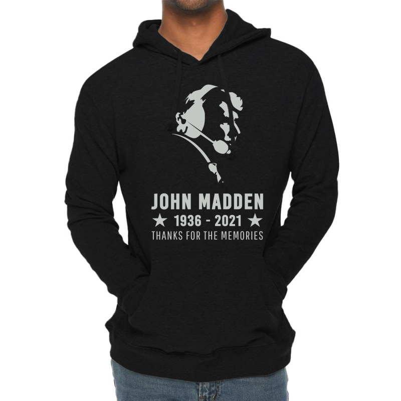 John Madden Silhouette - Thanks For The Memories Lightweight Hoodie | Artistshot