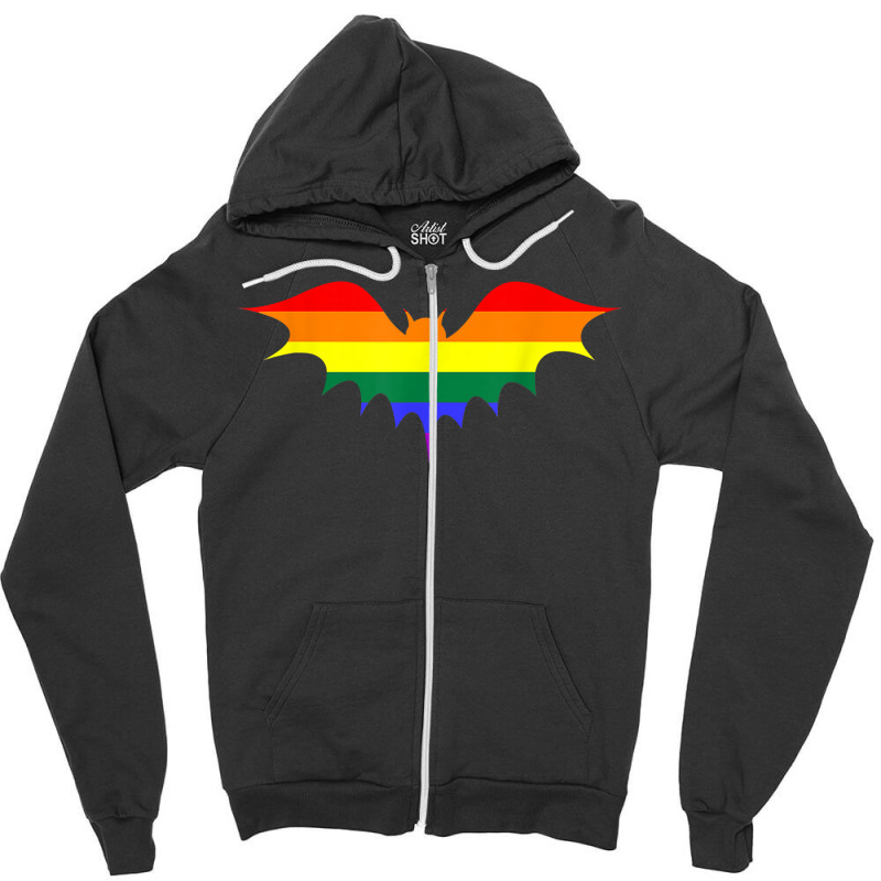 Mens Gay Pride Vampire Sex Slang Halloween Bat Lgbtq Flag Humor T Shir Zipper Hoodie by cm-arts | Artistshot