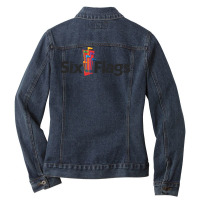 Six Flags Ladies Denim Jacket | Artistshot