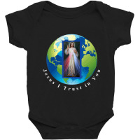 Divine Mercy World Jesus I Trust In You-qhtck Baby Bodysuit | Artistshot