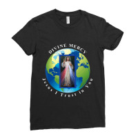 Divine Mercy World Jesus I Trust In You Ladies Fitted T-shirt | Artistshot