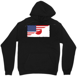japan flag and usa flag roots japanese ancestry american pullover hood Unisex Hoodie | Artistshot