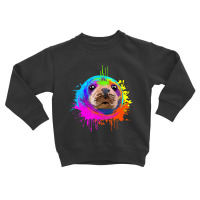 Splash Art Sea Lion Animal Seal Lover Toddler Sweatshirt | Artistshot