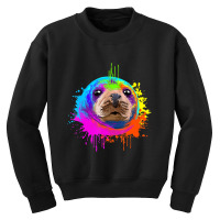 Splash Art Sea Lion Animal Seal Lover Youth Sweatshirt | Artistshot