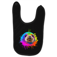 Splash Art Sea Lion Animal Seal Lover Baby Bibs | Artistshot