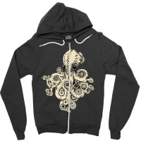 Steampunk Animal Octopus Steampunk Octopus Animal Lover Zipper Hoodie | Artistshot