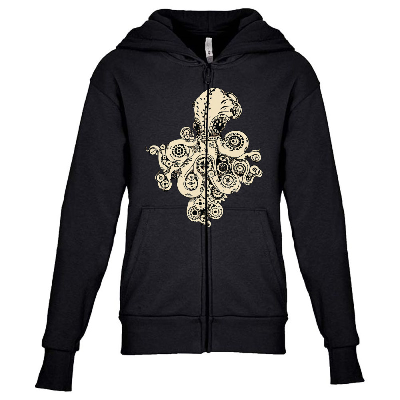 Steampunk Animal Octopus Steampunk Octopus Animal Lover Youth Zipper Hoodie | Artistshot