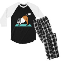 Guinea Pig Yoga Pose, Guinea Pig Yoga Pose Vintage, Guinea Pig Yoga Po Men's 3/4 Sleeve Pajama Set | Artistshot