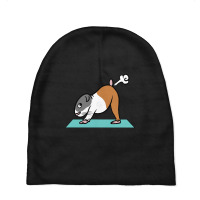 Guinea Pig Yoga Pose, Guinea Pig Yoga Pose Vintage, Guinea Pig Yoga Po Baby Beanies | Artistshot