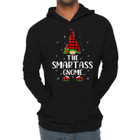 Matching Family Buffalo Plaid The Smartass Gnome Christmas T Shirt Lightweight Hoodie | Artistshot