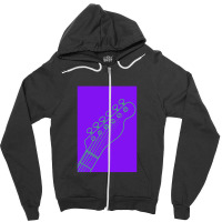 Retro Color Purple And Green Telecaster Headstock Zipper Hoodie | Artistshot