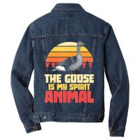 The Goose Is My Spirit Animal Goose Men Denim Jacket | Artistshot