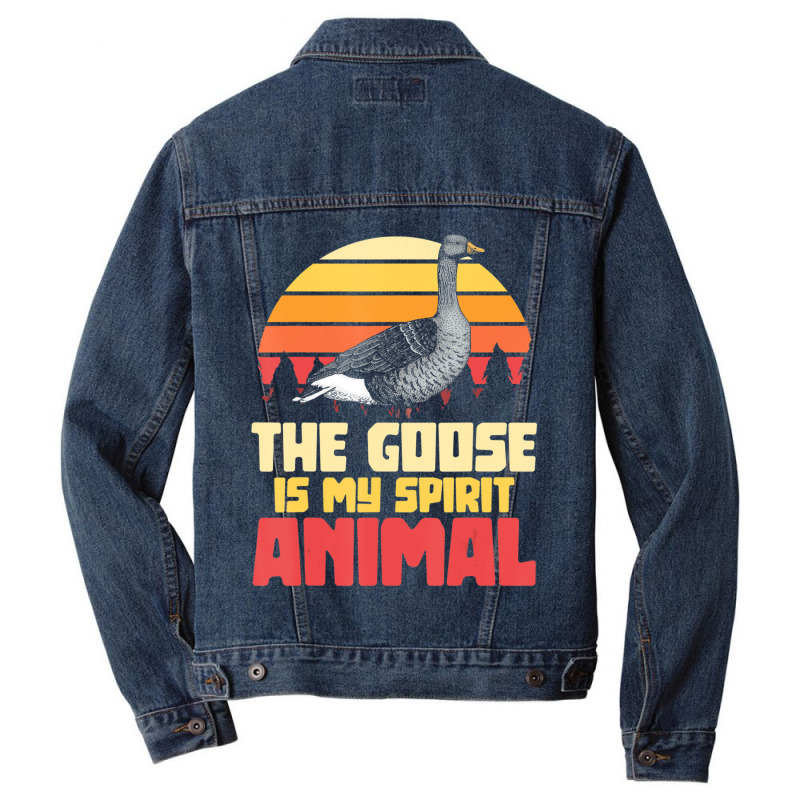 The Goose Is My Spirit Animal Goose Men Denim Jacket by Kanmopsuk45 | Artistshot