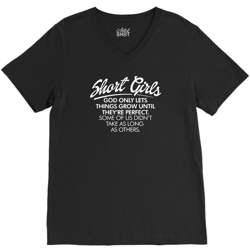 Short Girls Womens V-neck Tee | Artistshot