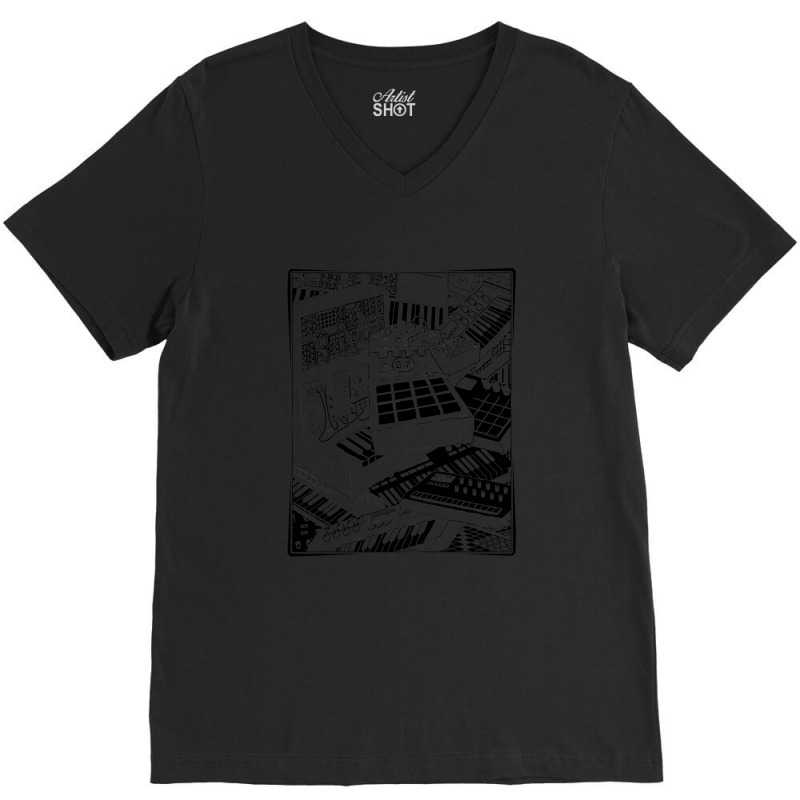 Synthesizer Art For Electronic Musician V-neck Tee | Artistshot