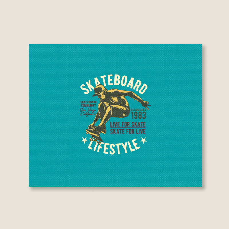 Skate Lifestyle Landscape Canvas Print | Artistshot