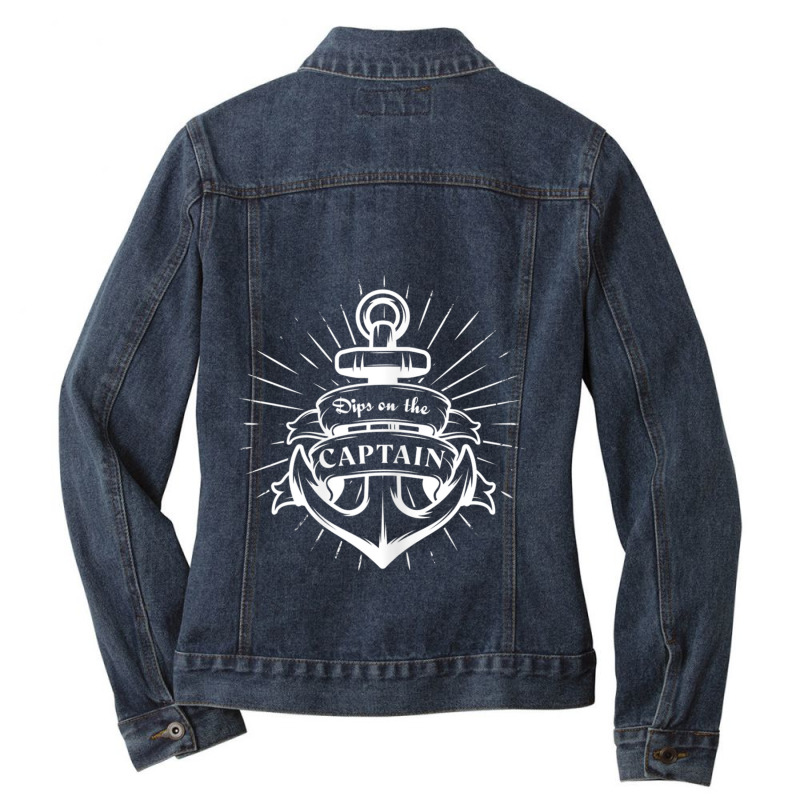 Dibs On The Captain Ladies Denim Jacket by cm-arts | Artistshot