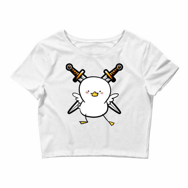 Angry Duck With A Sword   - Copy Crop Top by cm-arts | Artistshot