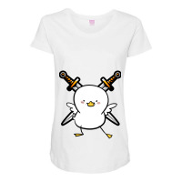 Angry Duck With A Sword   - Copy Maternity Scoop Neck T-shirt | Artistshot