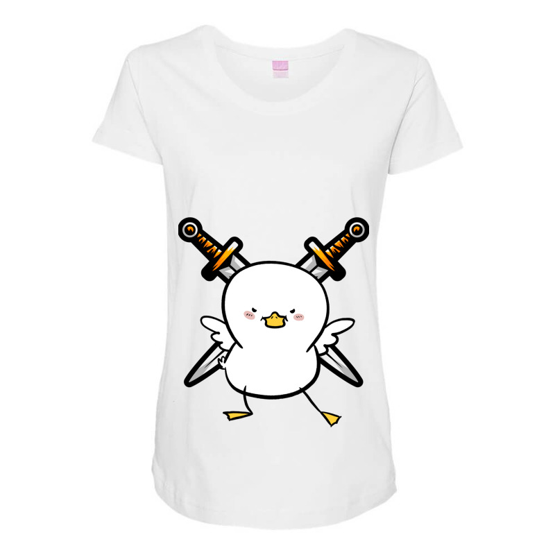 Angry Duck With A Sword   - Copy Maternity Scoop Neck T-shirt by cm-arts | Artistshot