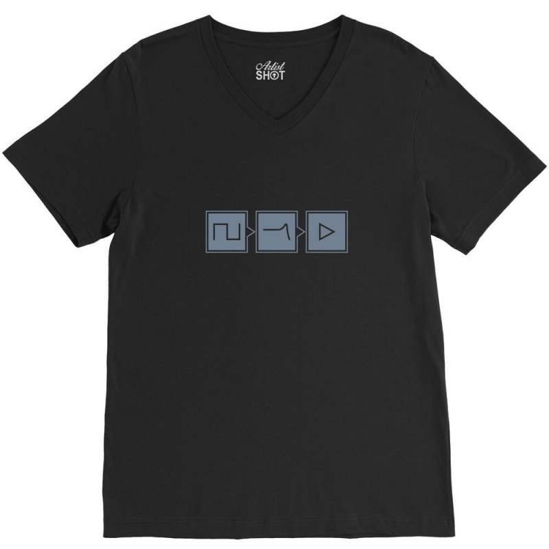 Synthesizer Signal Path V-neck Tee | Artistshot