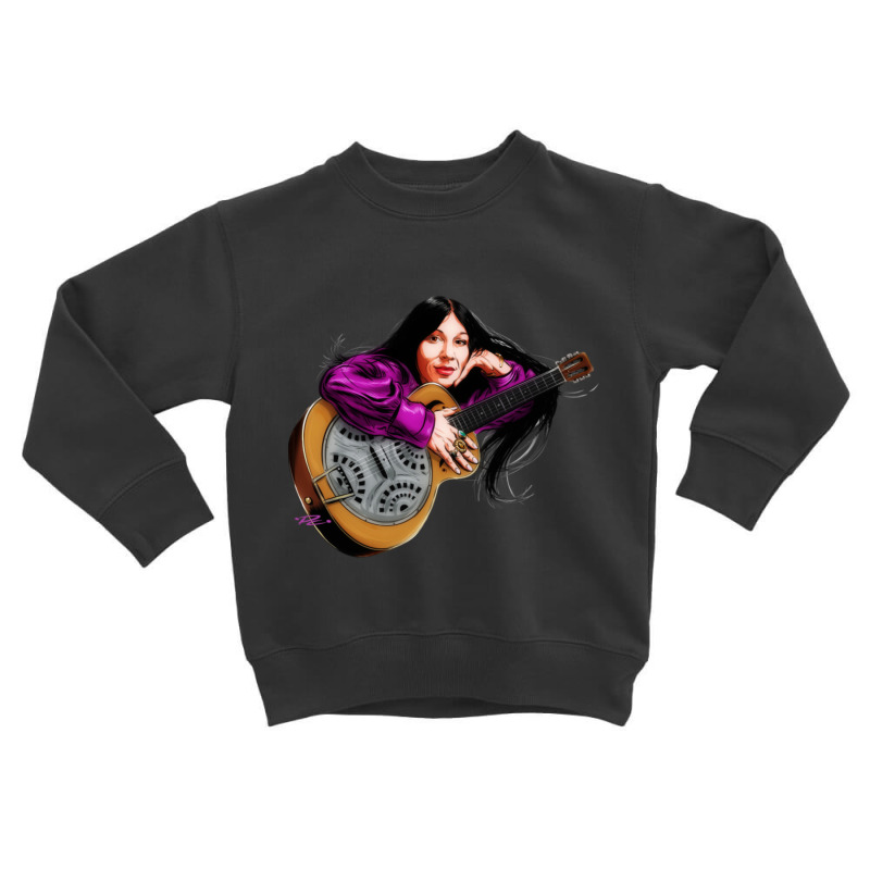 Buffy Sainte Marie - An Illustration By Paul Cemmick Toddler Sweatshirt | Artistshot