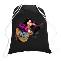 Buffy Sainte Marie - An Illustration By Paul Cemmick Drawstring Bags | Artistshot