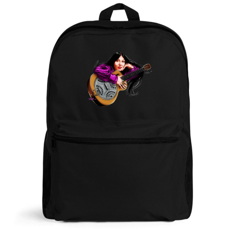 Buffy Sainte Marie - An Illustration By Paul Cemmick Backpack | Artistshot