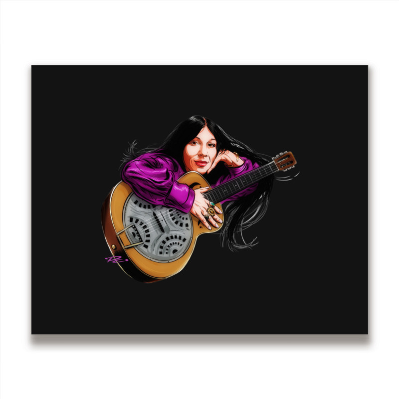 Buffy Sainte Marie - An Illustration By Paul Cemmick Metal Print Horizontal | Artistshot