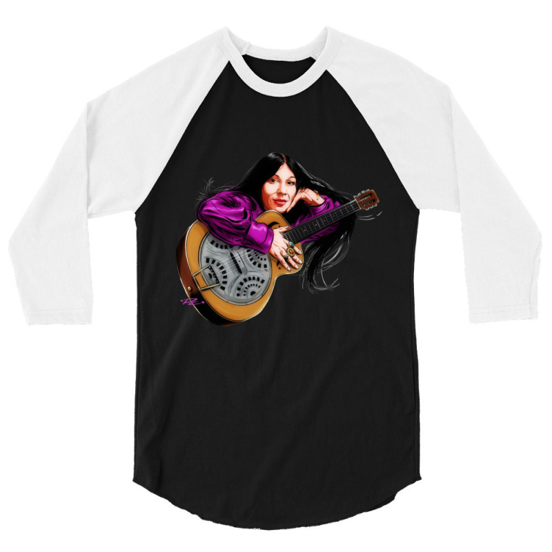 Buffy Sainte Marie - An Illustration By Paul Cemmick 3/4 Sleeve Shirt | Artistshot