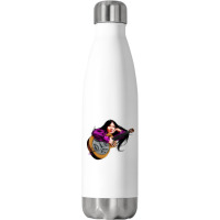 Buffy Sainte Marie - An Illustration By Paul Cemmick Stainless Steel Water Bottle | Artistshot