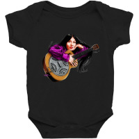 Buffy Sainte Marie - An Illustration By Paul Cemmick Baby Bodysuit | Artistshot