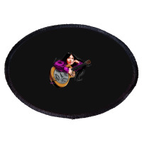 Buffy Sainte Marie - An Illustration By Paul Cemmick Oval Patch | Artistshot