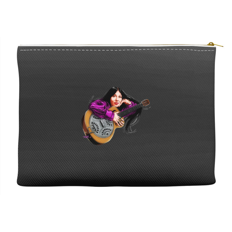 Buffy Sainte Marie - An Illustration By Paul Cemmick Accessory Pouches | Artistshot