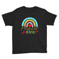 100 Days Of Schol Pe Phys Teacher Rainbow Speech Language Youth Tee | Artistshot