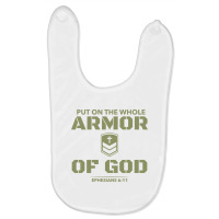 Armor Of God Warrior Bible Verse Ephesians 611 Military Long Sleeve T Baby Bibs | Artistshot