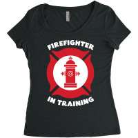 Firefighter In Training, Firefighter Cool Gift, Firefighter In Trainin Women's Triblend Scoop T-shirt | Artistshot