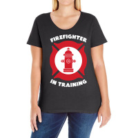 Firefighter In Training, Firefighter Cool Gift, Firefighter In Trainin Ladies Curvy T-shirt | Artistshot