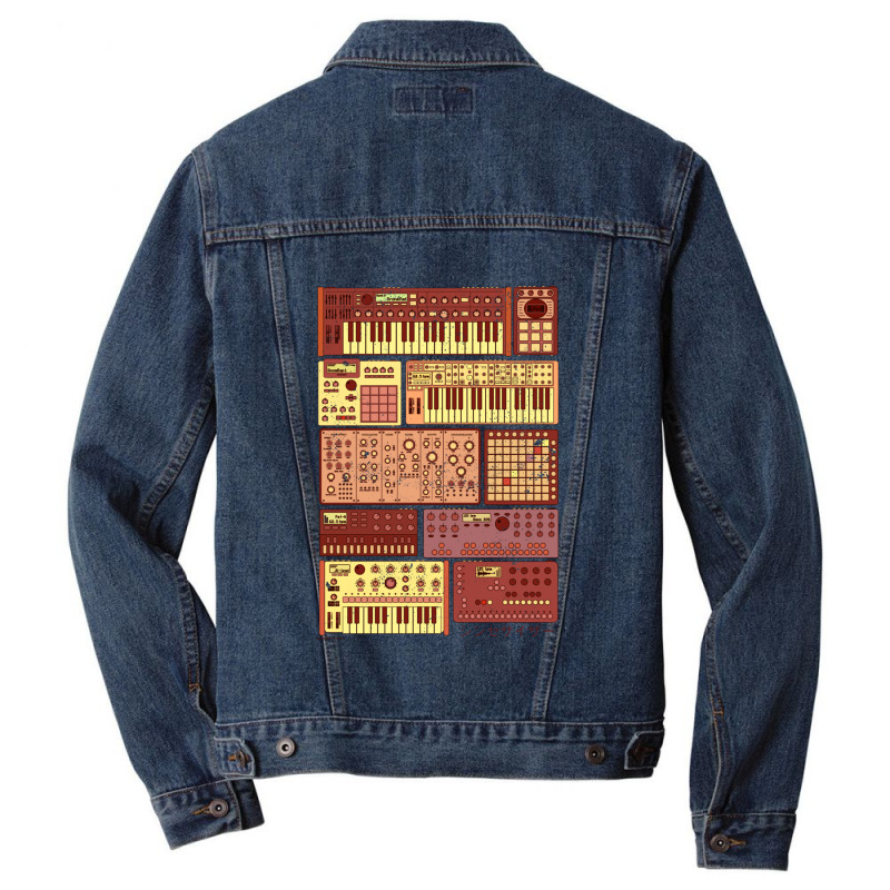 Synthesizers And Electronic Music Instruments Men Denim Jacket | Artistshot