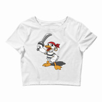 Duck With A Sword Crop Top | Artistshot