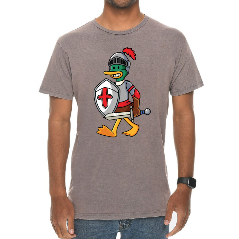 Duck With A Sword Vintage T-Shirt by cm-arts | Artistshot