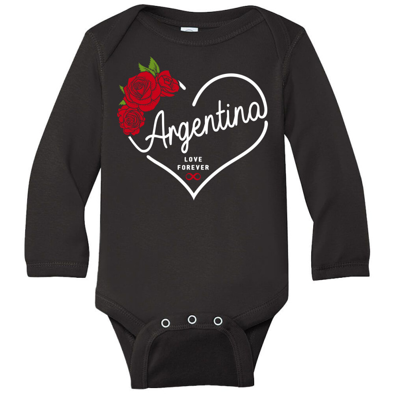 Argentina Love Forever Long Sleeve Baby Bodysuit by honeysuckle | Artistshot