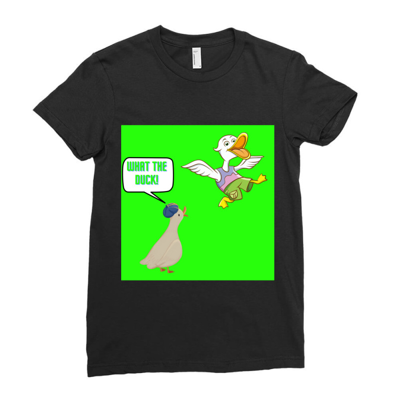 Duck With A Sword Ladies Fitted T-Shirt by cm-arts | Artistshot