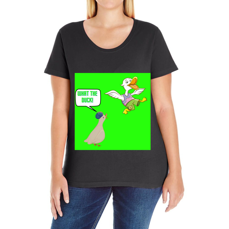 Duck With A Sword Ladies Curvy T-Shirt by cm-arts | Artistshot