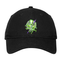 Green Octopus With Purple Trident, Green Octopus With Purple Trident V Adjustable Cap | Artistshot