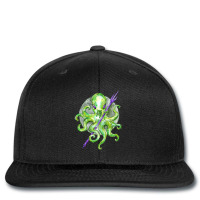 Green Octopus With Purple Trident, Green Octopus With Purple Trident V Printed Hat | Artistshot