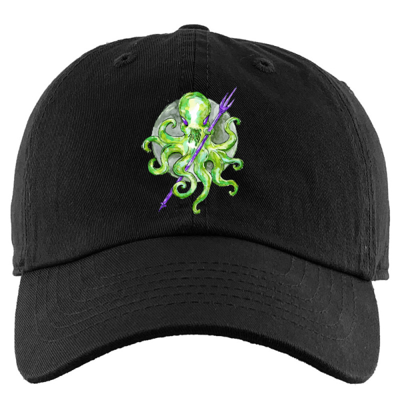 Green Octopus With Purple Trident, Green Octopus With Purple Trident V Kids Cap | Artistshot