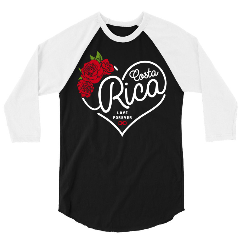 Costa Rica Love Forever 3/4 Sleeve Shirt by honeysuckle | Artistshot