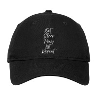 Eat Sleep Pray Lift Repea Workout Weights Adjustable Cap | Artistshot